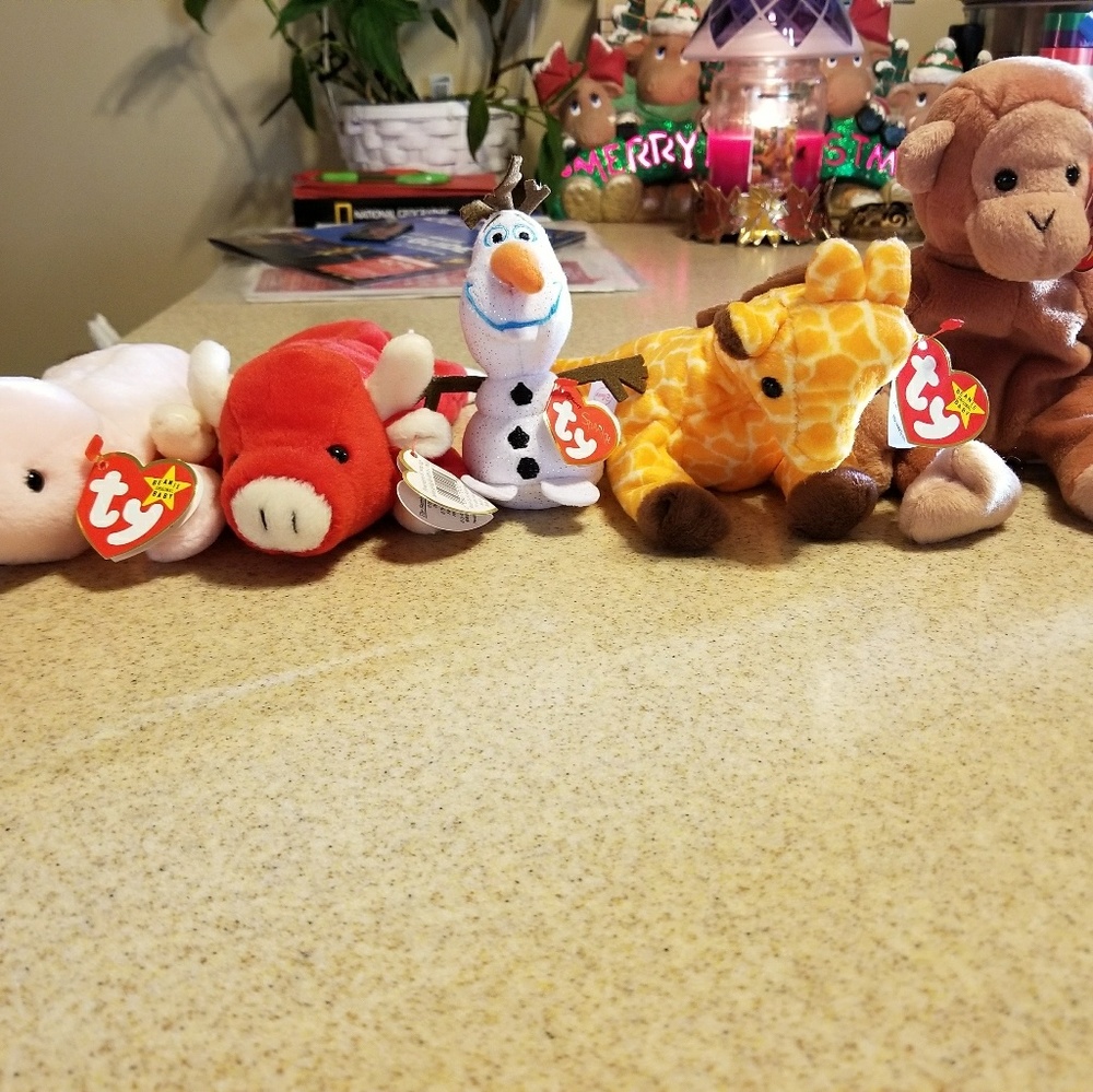 Ty Beanie Babies with Ty Tags on each