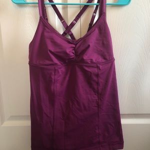 Purple strappy lululemon size 8 tank top