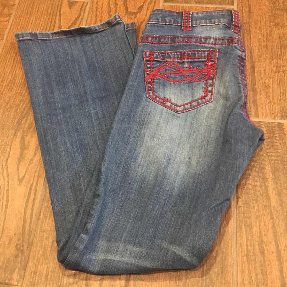 Like new Cowgirl Tuff Red Stitch Jeans