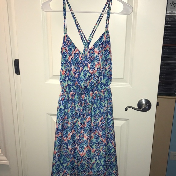 Pretty Patterned Strappy Dress - Picture 1 of 6