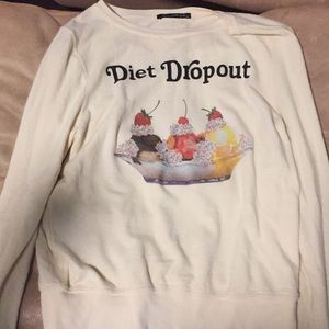 NWOT Wildfox "Diet Dropout" dessert sweatshirt XS