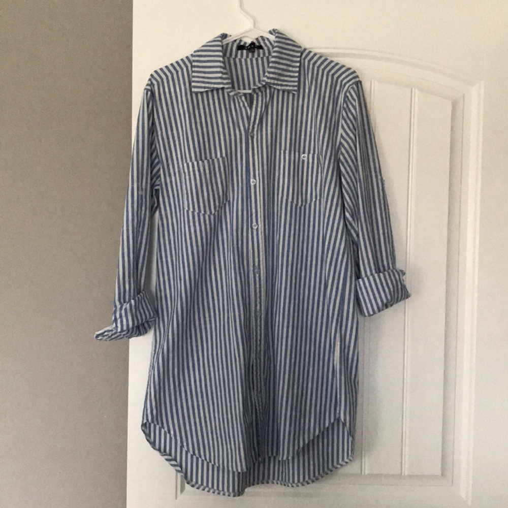 Striped collared dress