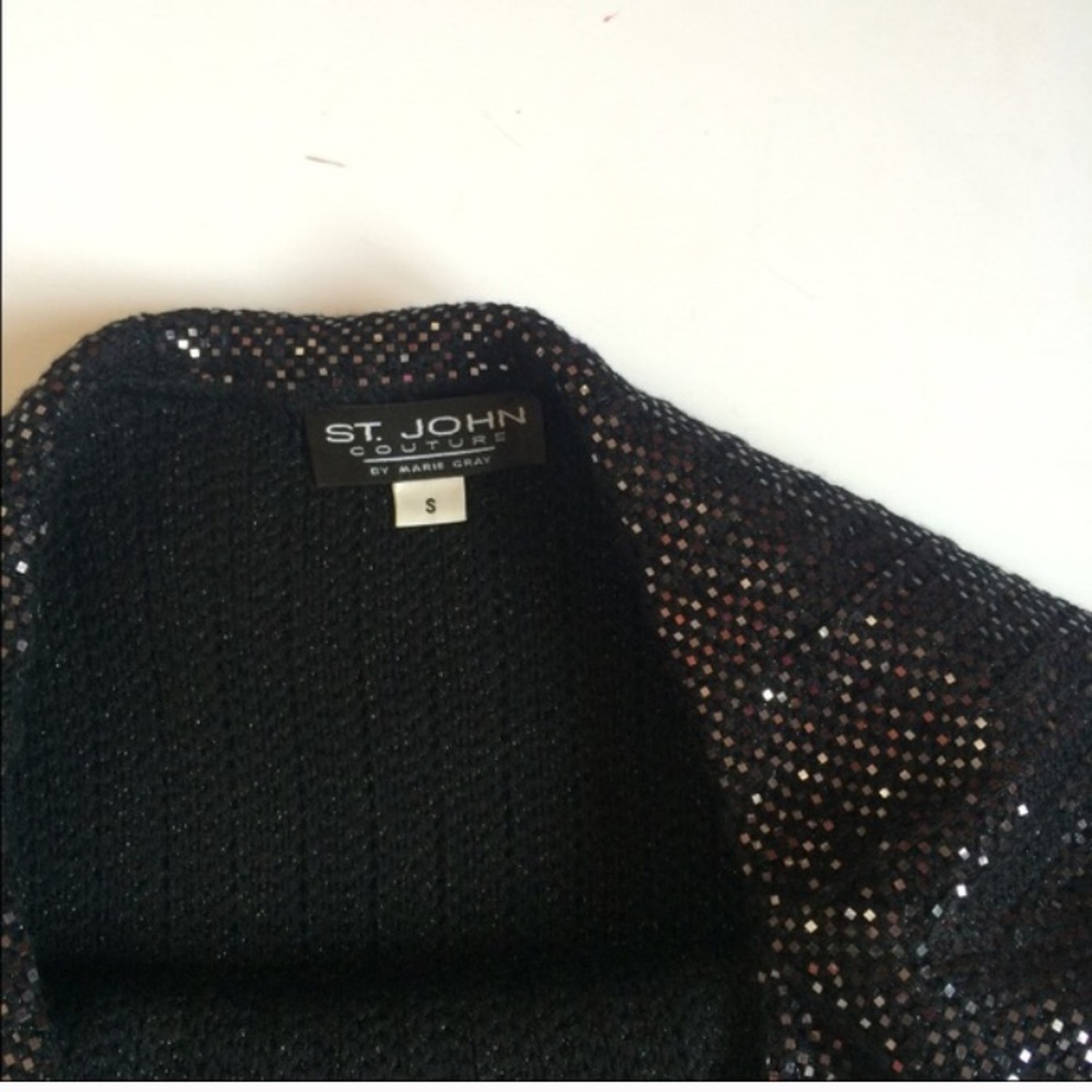 St. John couture sequin off the shoulder top - Picture 2 of 3