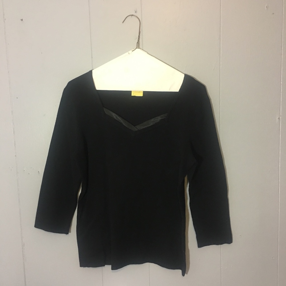 Form Fitting Black Blouse