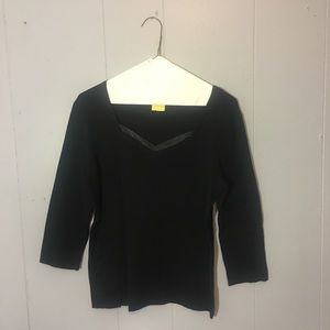 Form Fitting Black Blouse