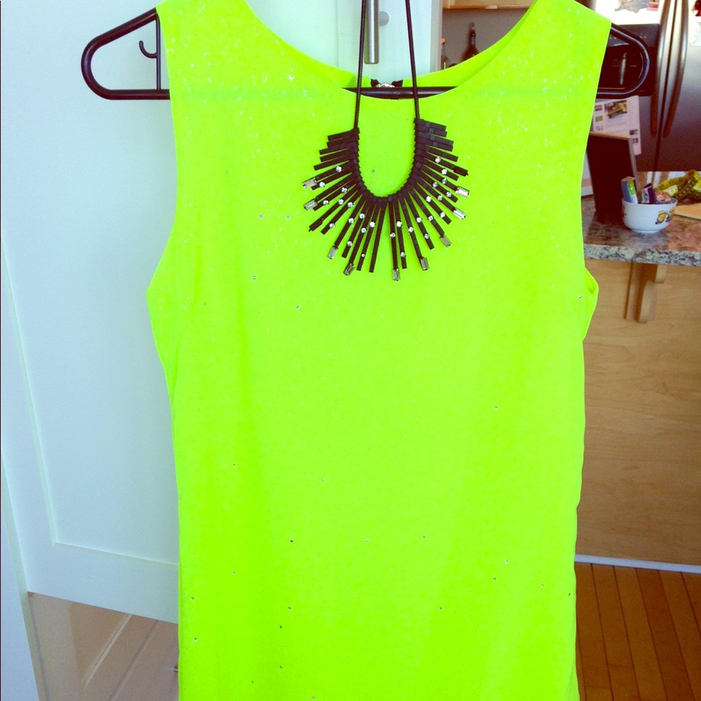 Yellow Neon summer / going out dress