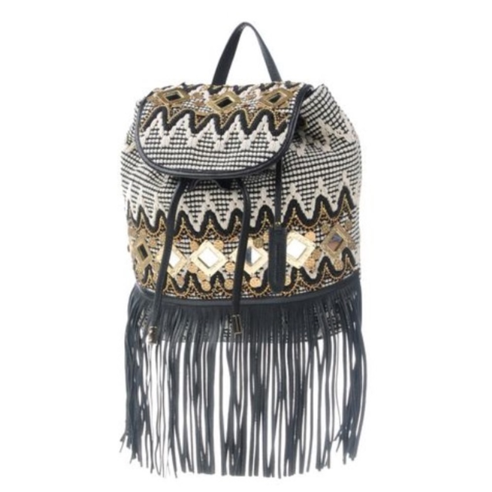 Rebecca minkoff backpack purse fringe