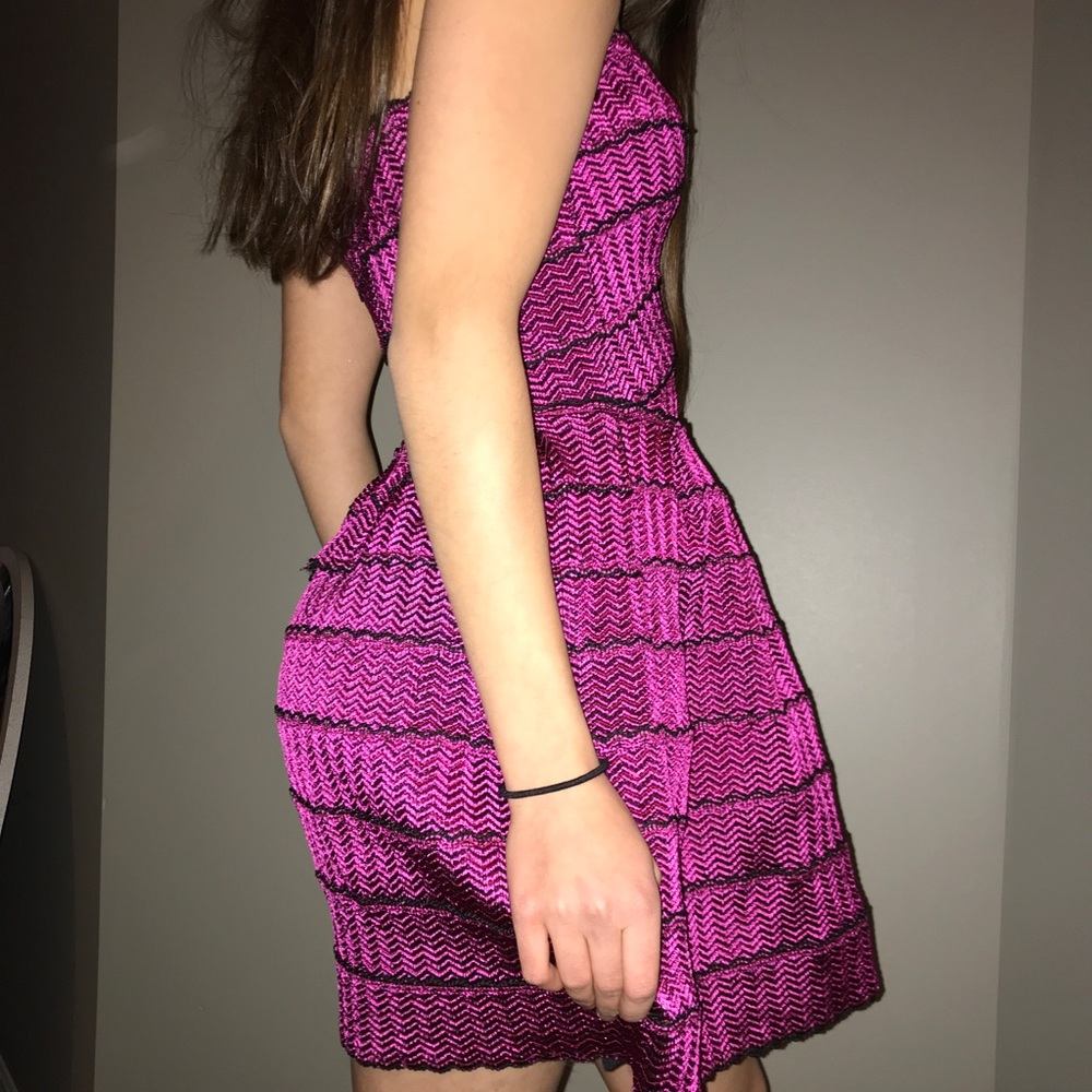 Pink strapless dress