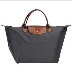 Longchamp black canvas purse