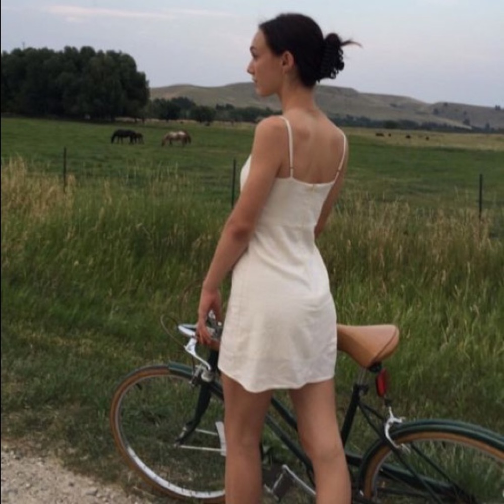 Pale yellow Karla dress brandy Melville