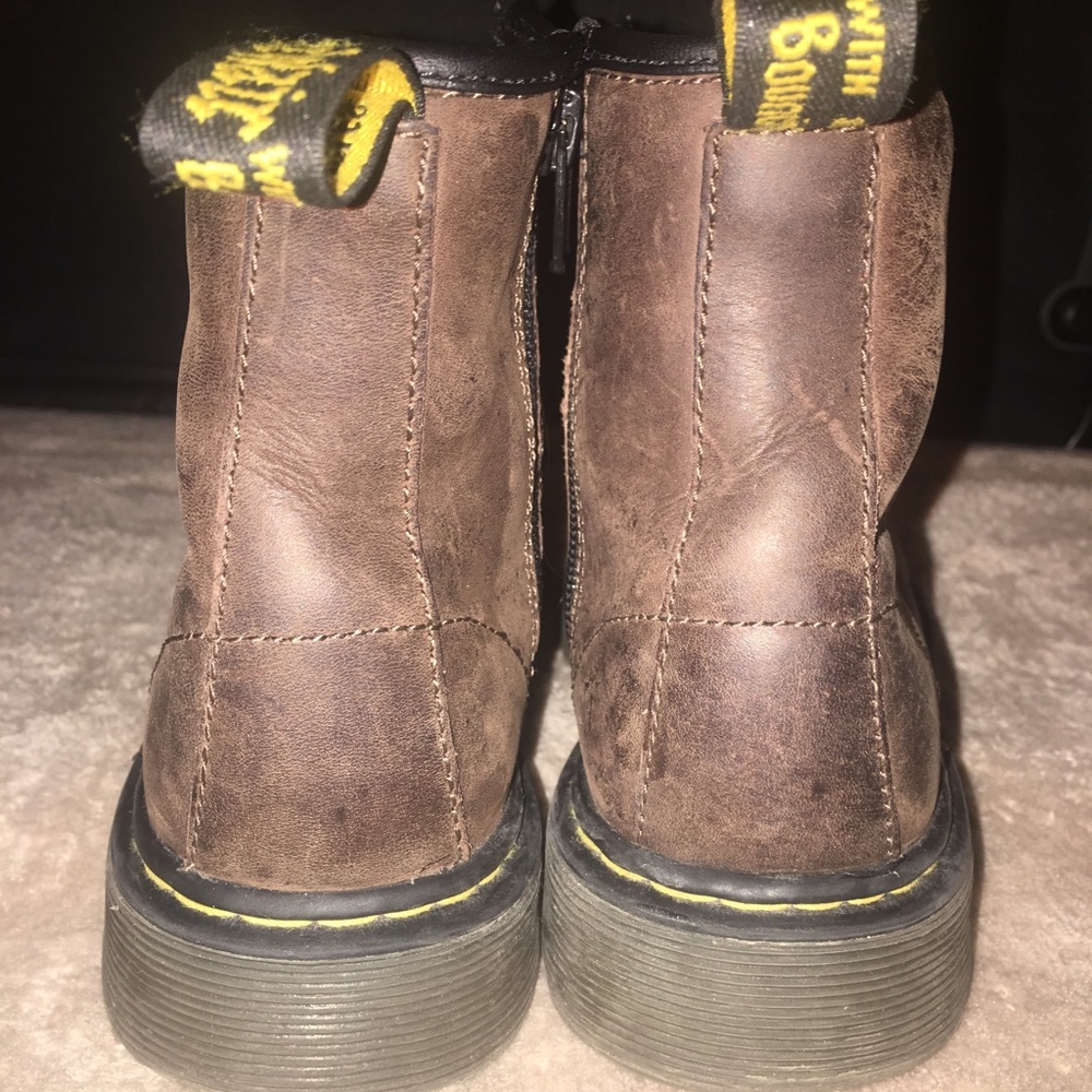 Kids size 2 DR MARTEN BROWN BOOTS GENTLY USED