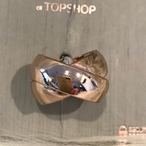 TOPSHOP Rose Gold criss cross band - S