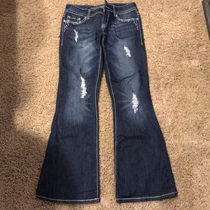 Vanity jeans with jeweled pockets