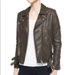Iro dark grey leather moto  jacket.