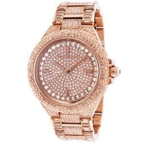 Michael Kors Womens Rose-Tone Stainless Steel Dial