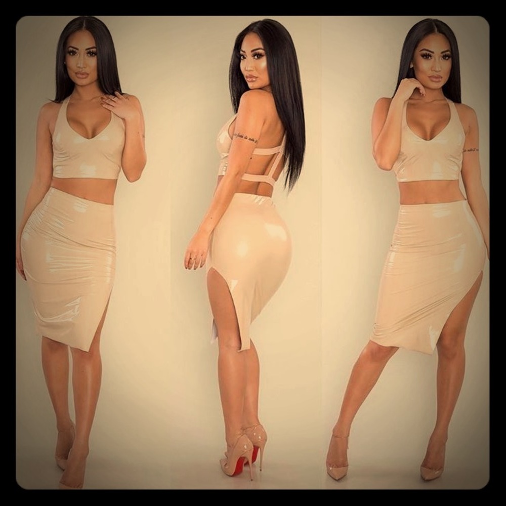 PATENT LEATHER TWO PIECE