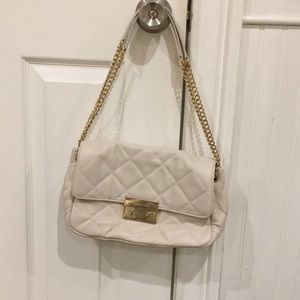 Michael Kors cream leather shoulder bag