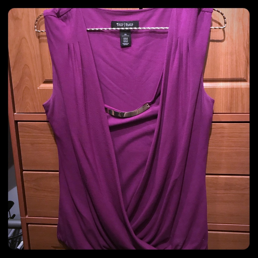 WHBM burgundy top