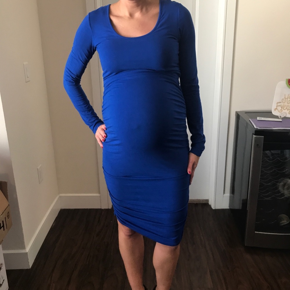 Isabella Oliver maternity Ruched Midi Dress