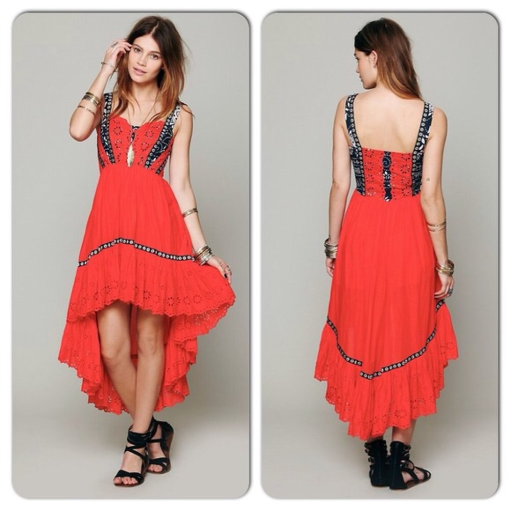 Gorgeous Red/Orange Free People Dress