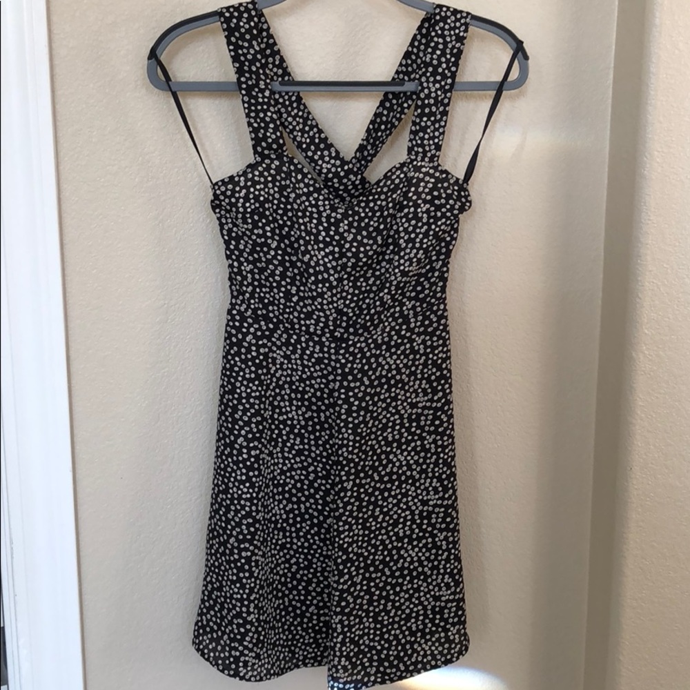 Urban Outfitter black dress with cross straps