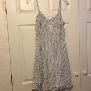 White and blue dress