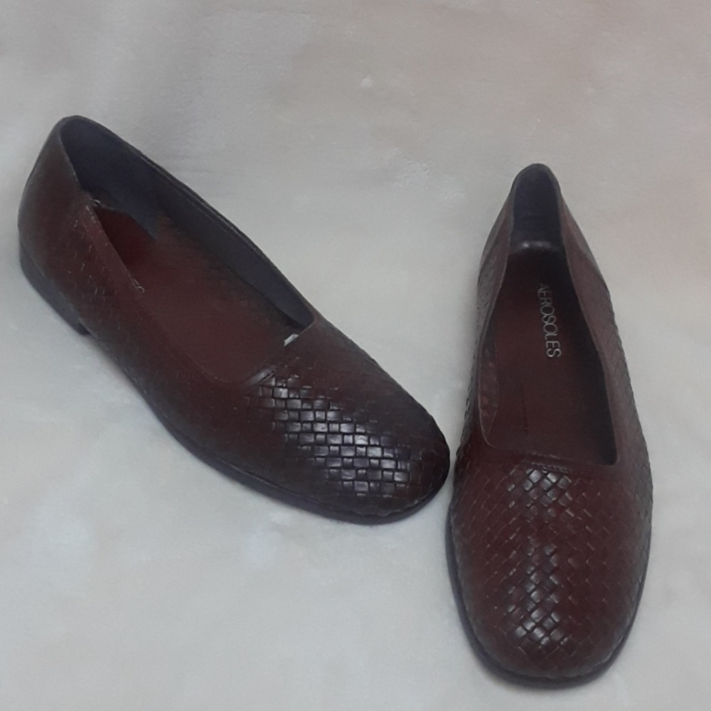 Aerosoles Women's Brown LeatherLoafers Shoes Sz.7B