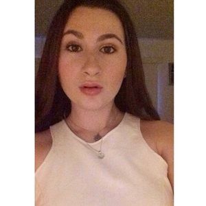 Cute white leather crop top