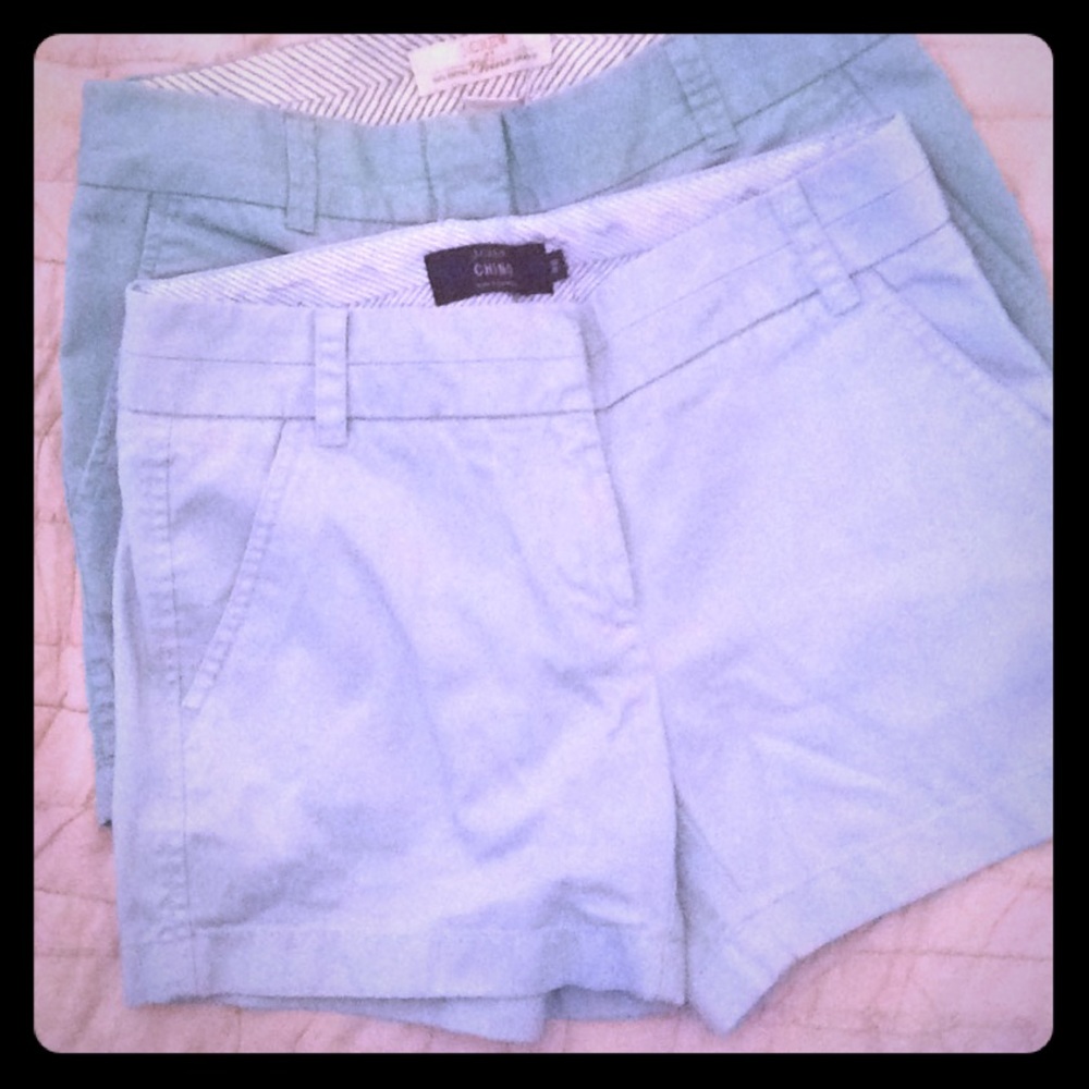 2 pair JCREW CHINO SHORTS