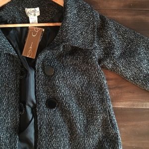 NWT Francesca's Grey Cropped Wool Jacket