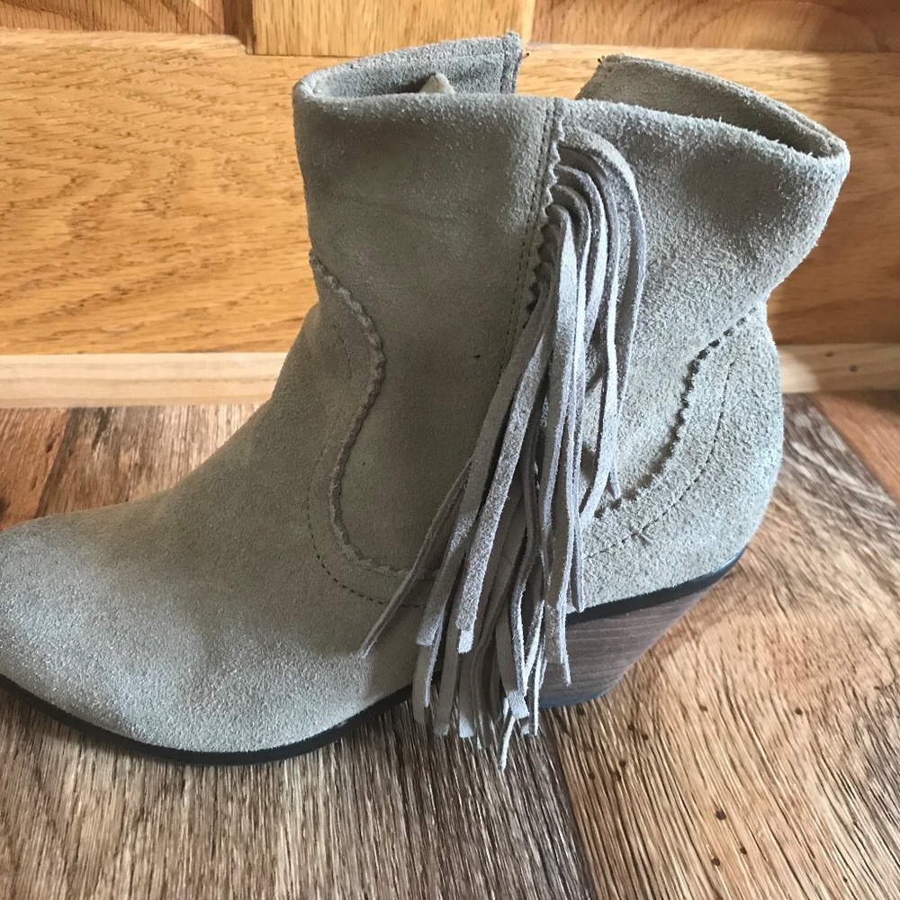 Crown Vintage Womens Boots Beige Suede Ankle Boots - Picture 5 of 8
