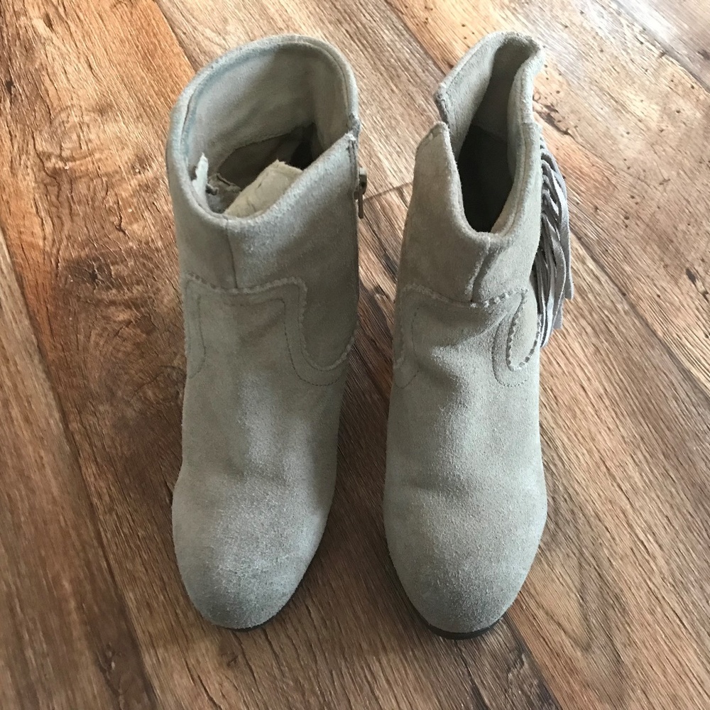 Crown Vintage Womens Boots Beige Suede Ankle Boots - Picture 7 of 8