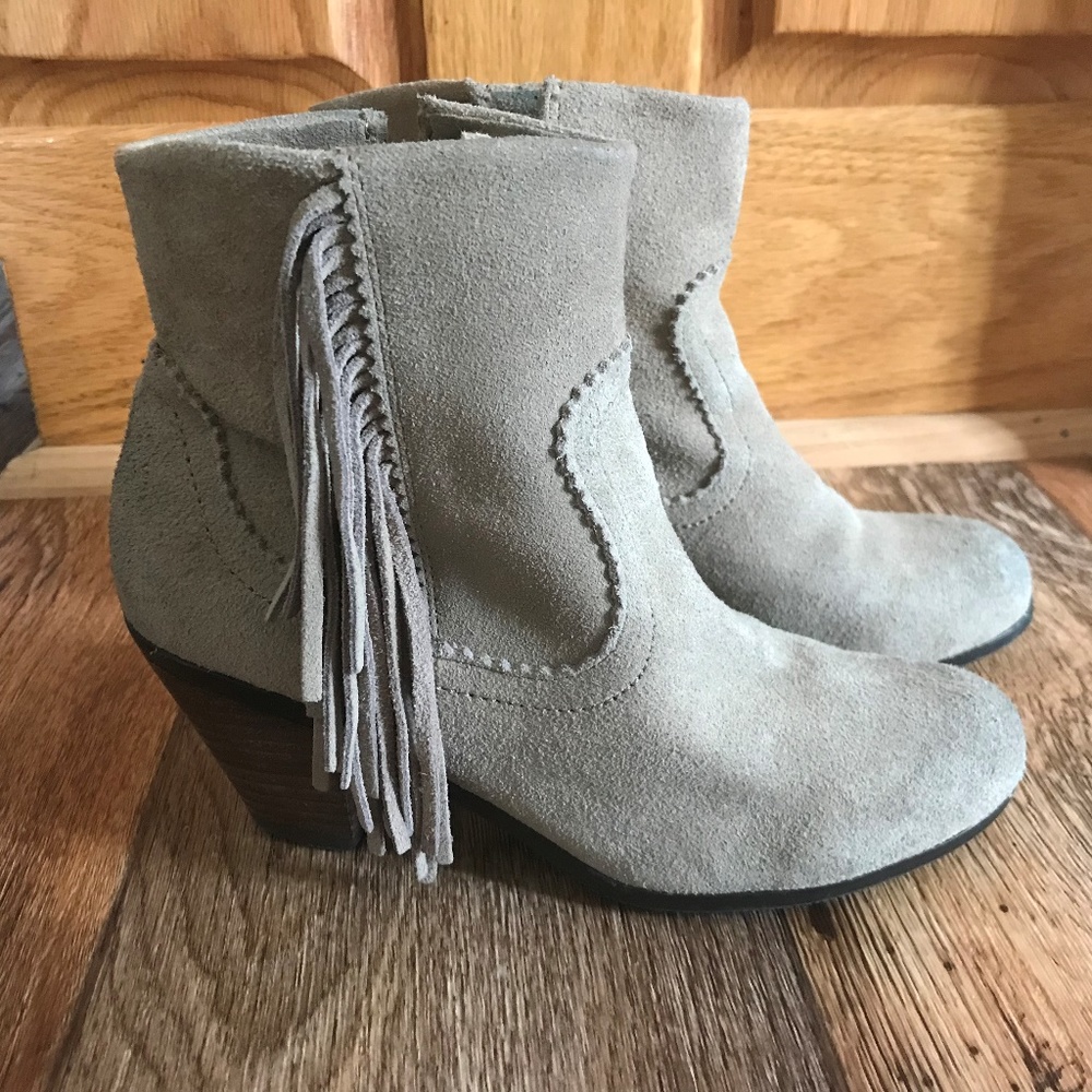 Crown Vintage Womens Boots Beige Suede Ankle Boots - Picture 8 of 8