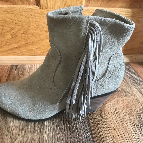 Crown Vintage Womens Boots Beige Suede Ankle Boots - Picture 5 of 8