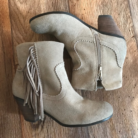 Crown Vintage Womens Boots Beige Suede Ankle Boots - Picture 3 of 8