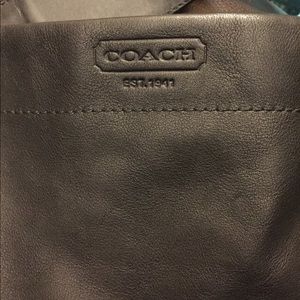 Coach black leather handbag