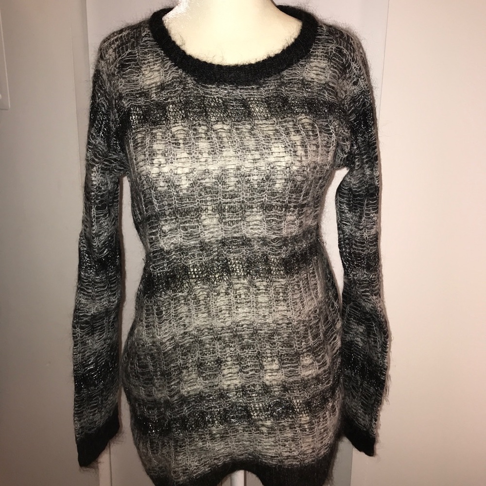 IRO silver and black sweater Sz 40 (US 8)