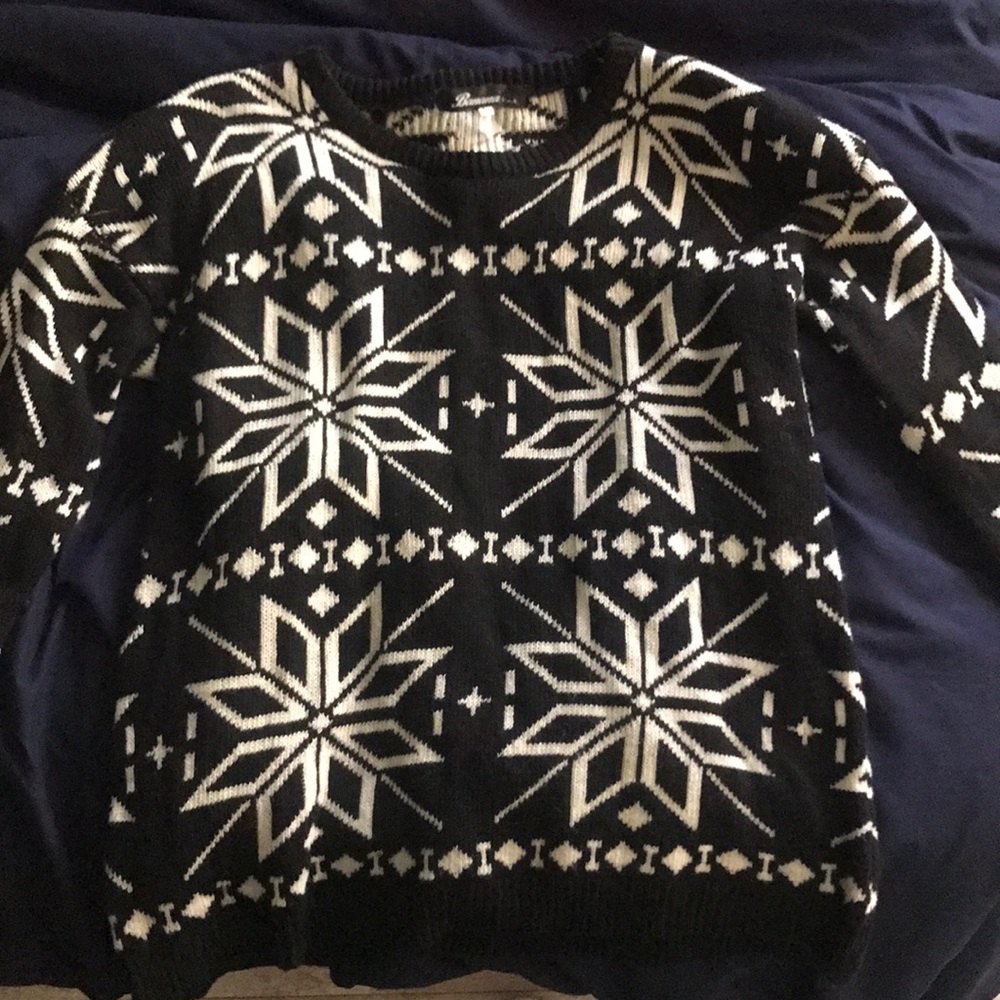 Black winter sweater