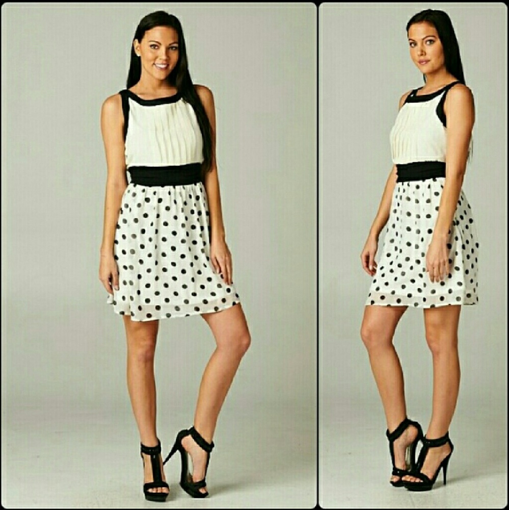 Esley polka dot cocktail dress