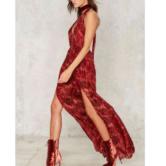 R20 silky Way plunging jumpsuit - Picture 2 of 5