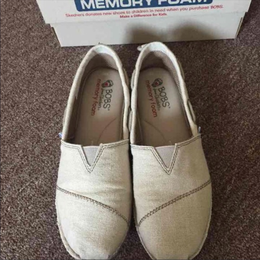 Tan memory foam BOBS shoes