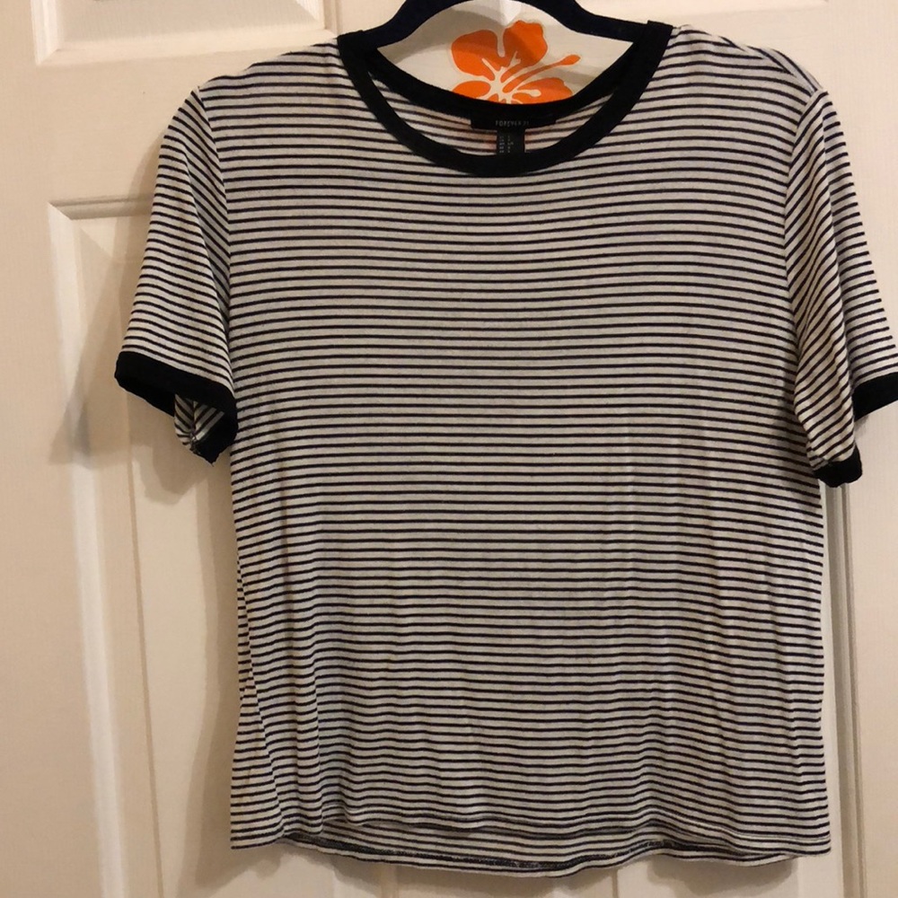 Striped Crop Tee