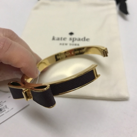 Kate Spade Mahogany Hinged Leather Bangle - Picture 8 of 8