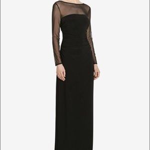 Lauren Ralph Lauren Mesh-Jersey Gown