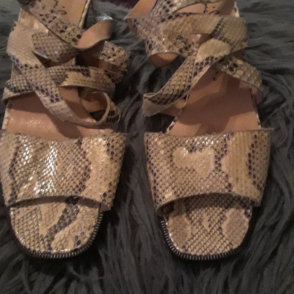 Beautiful snake skin sandals by David Aaron