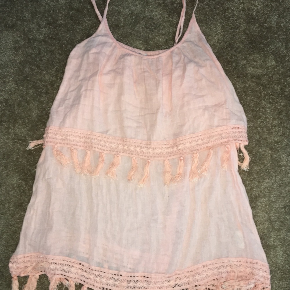 Boho Style Pastel Pink Dress