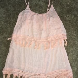 Boho Style Pastel Pink Dress