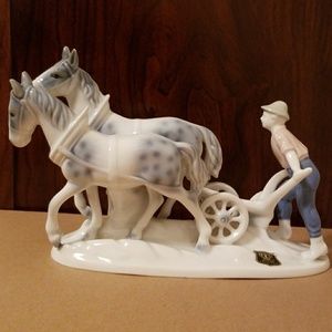 Vintage Golden Crown E&R Western Germany Figurine