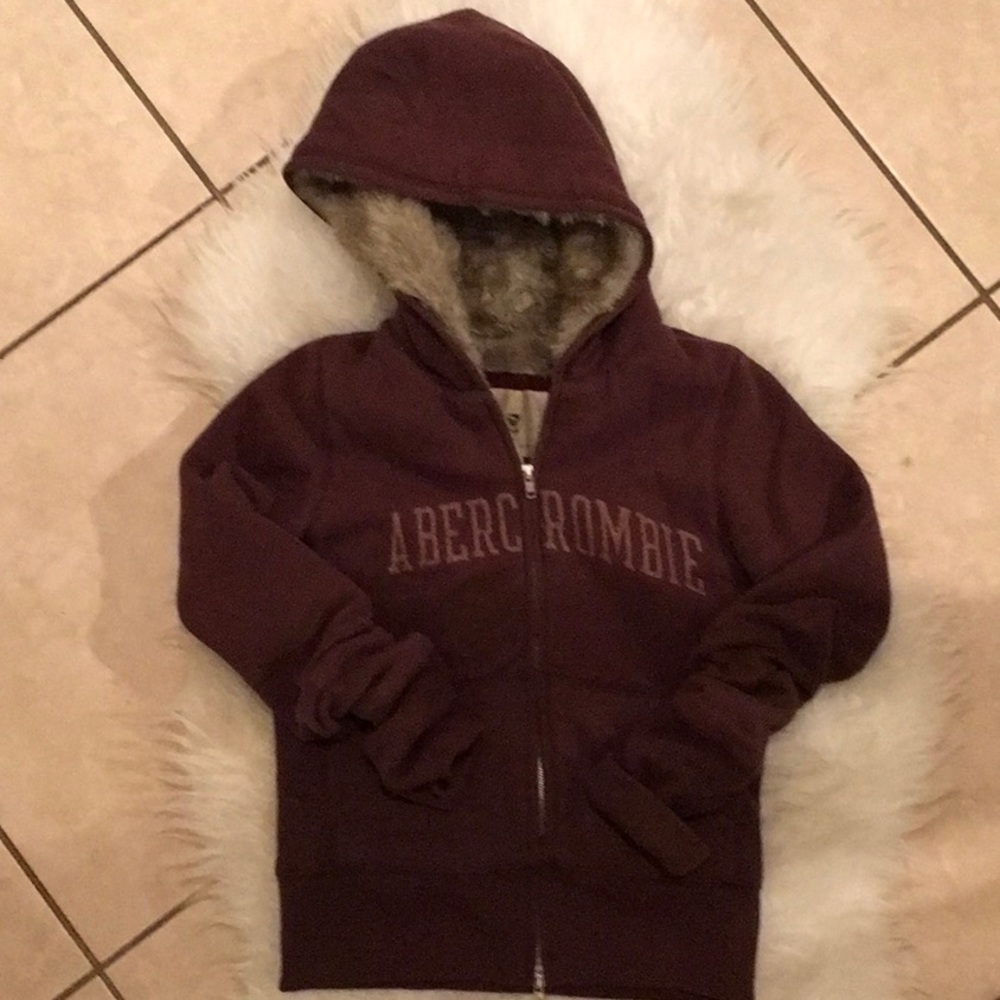Faux Fur Lined A+F Sweatshirt