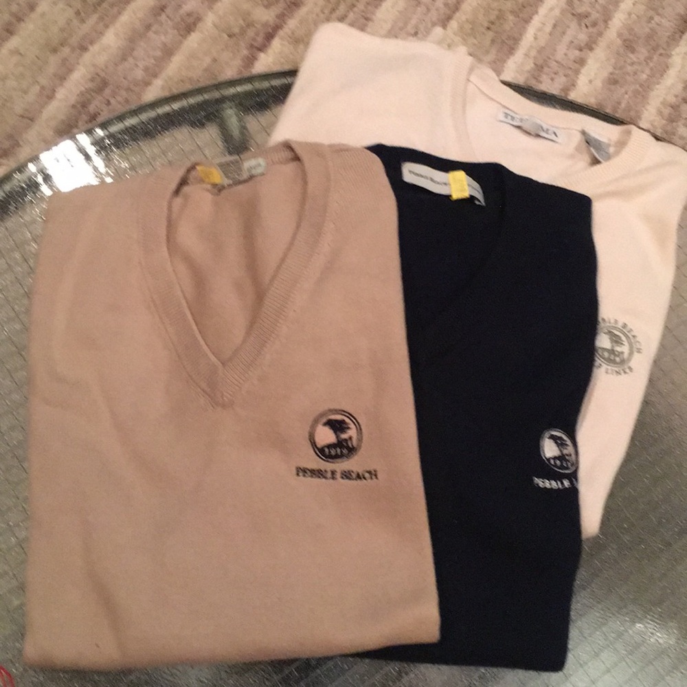 Pebble Beach sweater/ sweater vests bundle (3)
